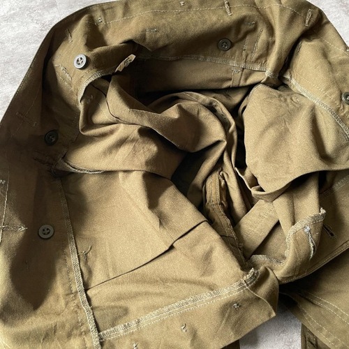 80s- チェコスロバキア軍 ミリタリー コットン モスグリーン パンツ m85 詳細写真16