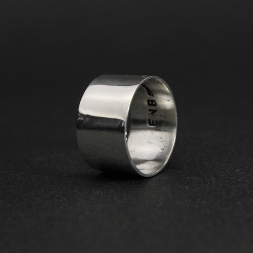 Navajo Cigar Wide Band Ring [Sterling] [ERICKA NICOLAS BEGAY] # 13