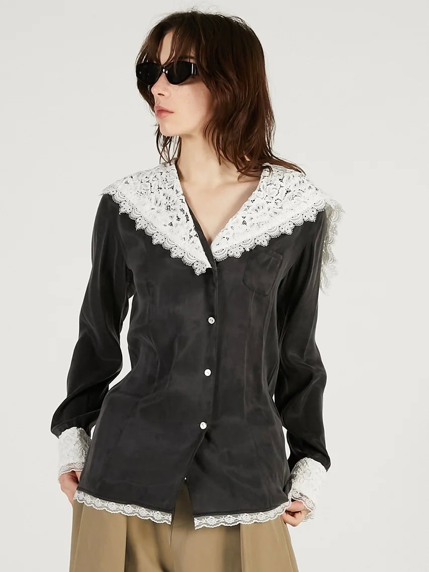 26SS】PRANK PROJECT プランクプロジェクト / Lace Collar Shirt