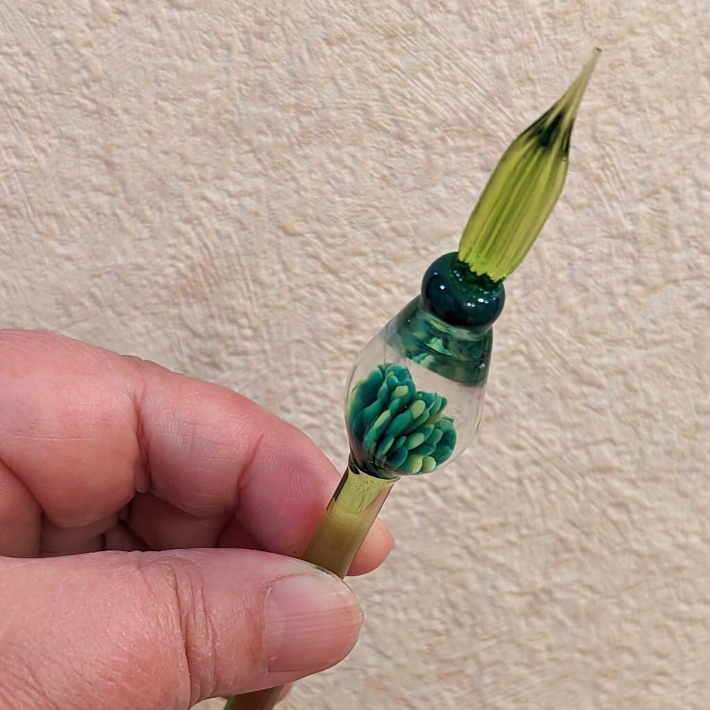 所沢ご当地】狭山茶ガラスペン（化粧箱付き） | Glass Studio a_bee