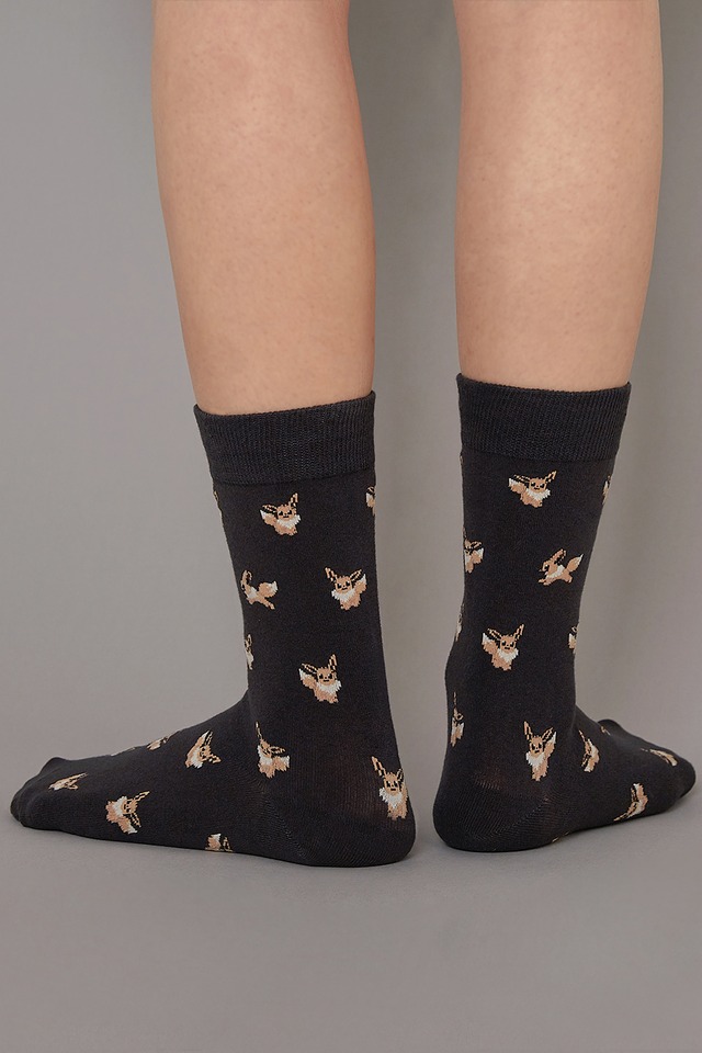 ポケモン ソックスアピール イーブイ ブラック ユニセックスfreeサイズ商品 22 5cm 27 5cm M I N D 株式会社マインド