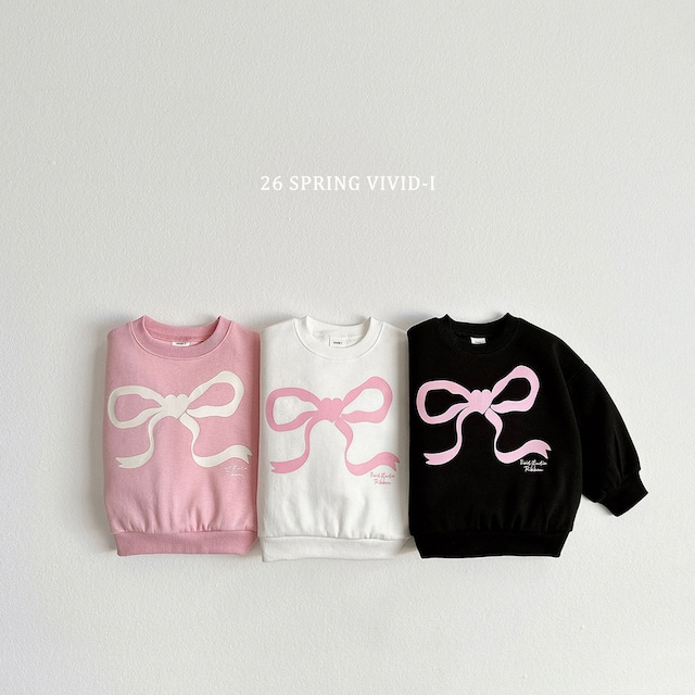 【取寄】vivid-i|big ribbon sweatshirt|ビッグリボンスウェット|XS-JM|kids&jr|26 spring