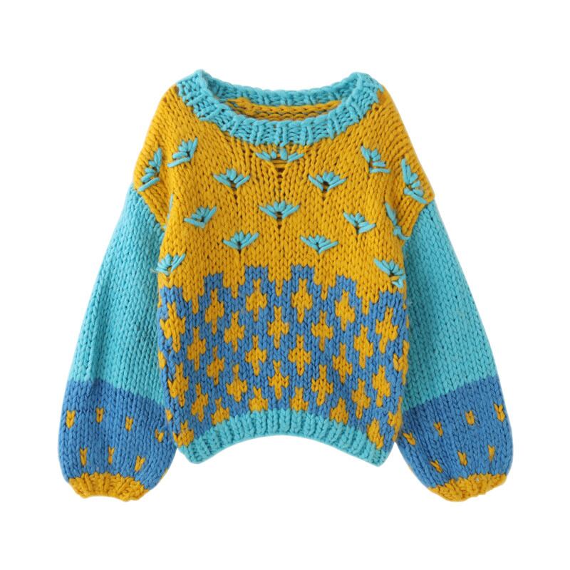 Sunny Blue Chunky Sweater S0142