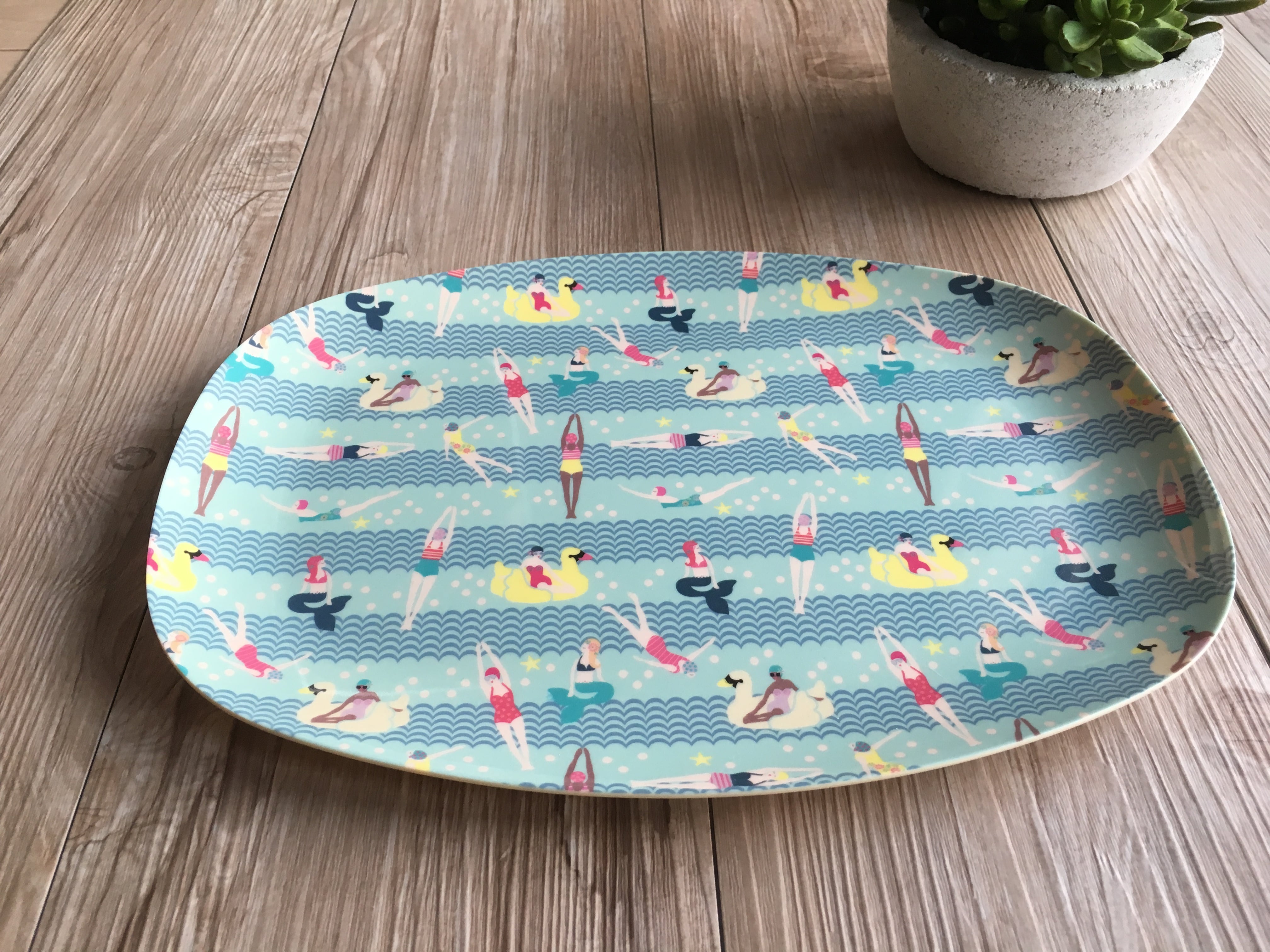 rice ライスデンマーク メラミン オーバルトレイ スイマー | gracent