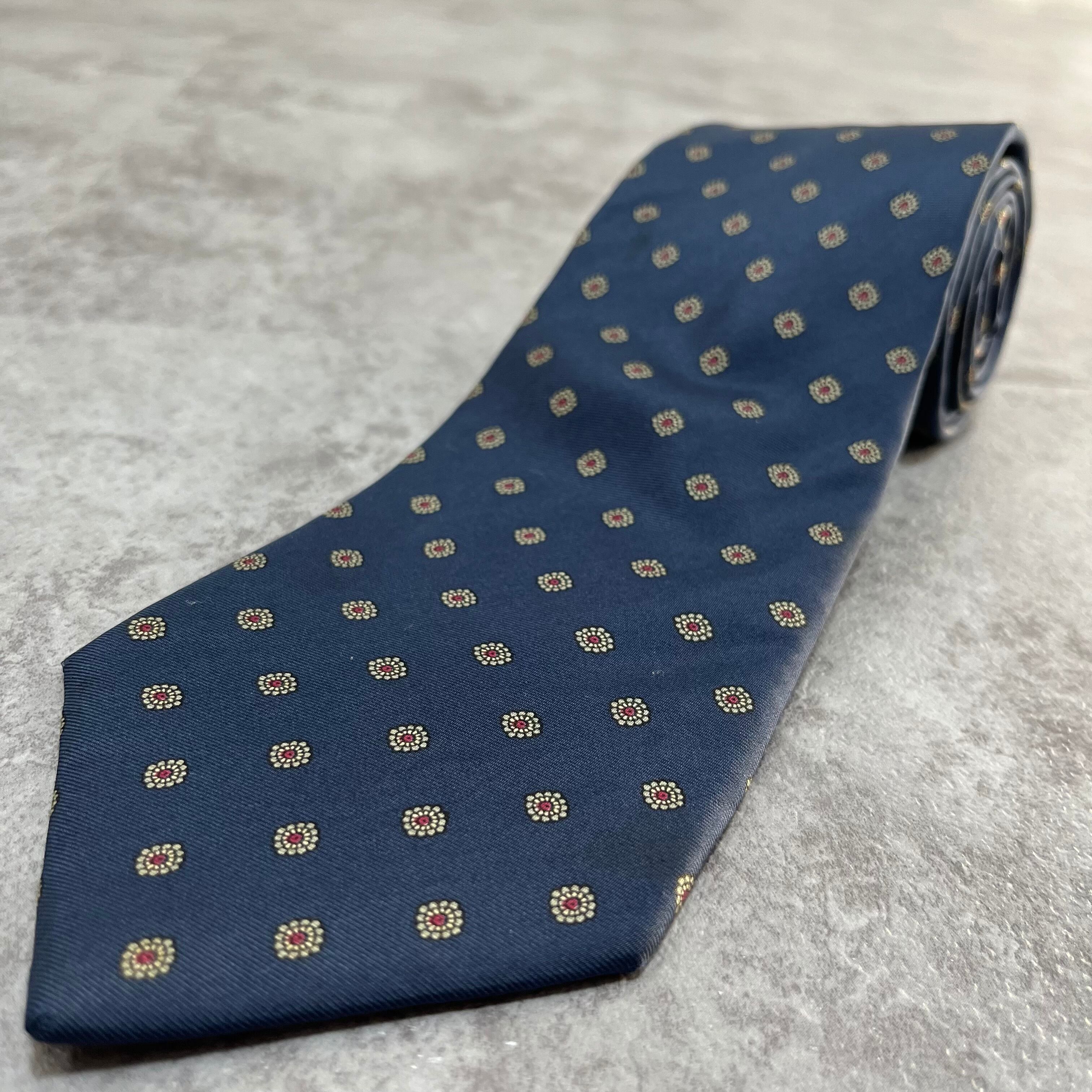 ポール スミス Paul Smith 美品 微光沢 ネクタイ シルク100% パターン