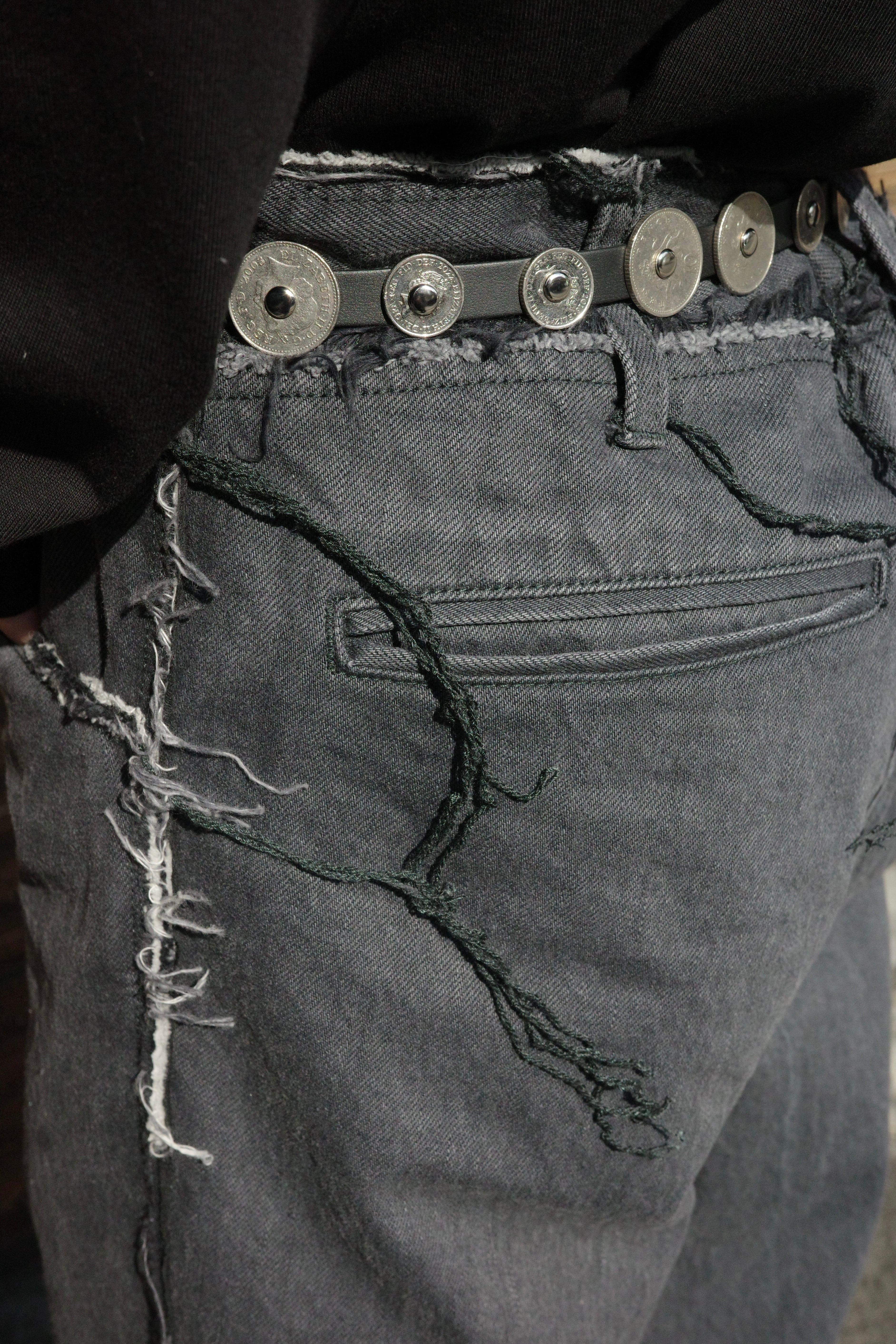 Midorikawa【DENIM PANTS -BLACK-】 | lloomm