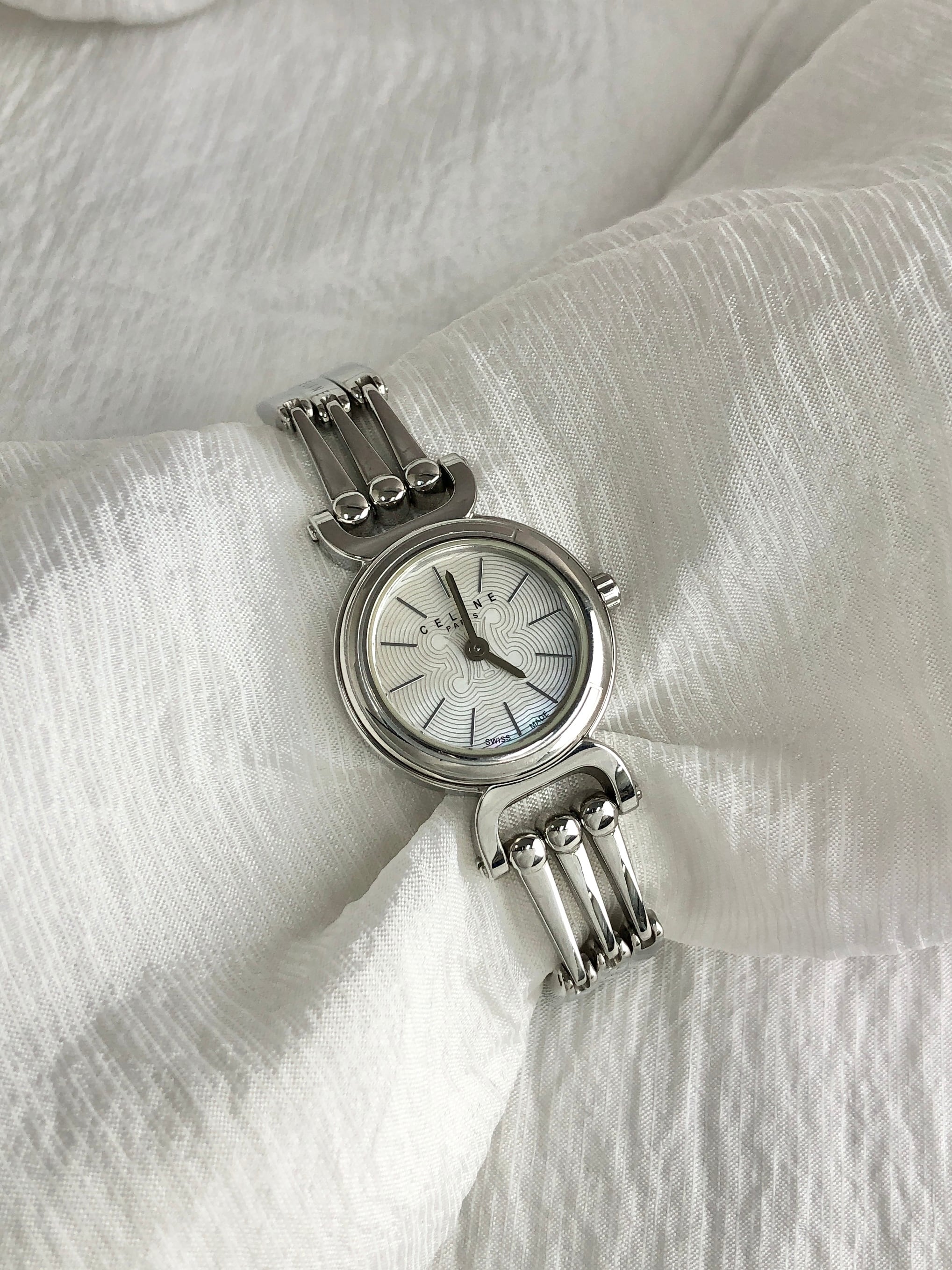 CELINE セリーヌ 腕時計 シルバー ブラゾン ホースビット ステンレス クォーツ vintage ヴィンテージ オールド i4dtyi