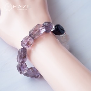SALE☆大粒アメジストブレス［アメジスト／クラック水晶／水晶］