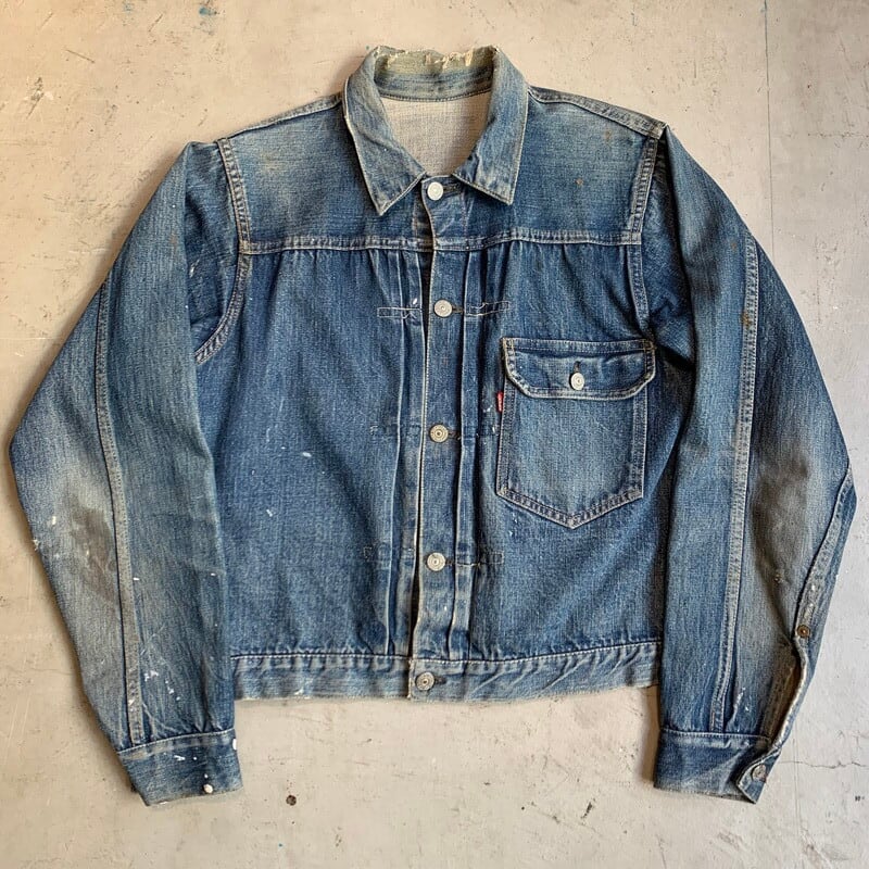 40's 50’s LEVI'S リーバイス 506XX デニムジャケット 1st ファースト 針無し シンチバック 片面赤タブ Big E  オリジナル 38位 希少 ヴィンテージ BA-1206 RM1575H | agito vintage powered by BASE