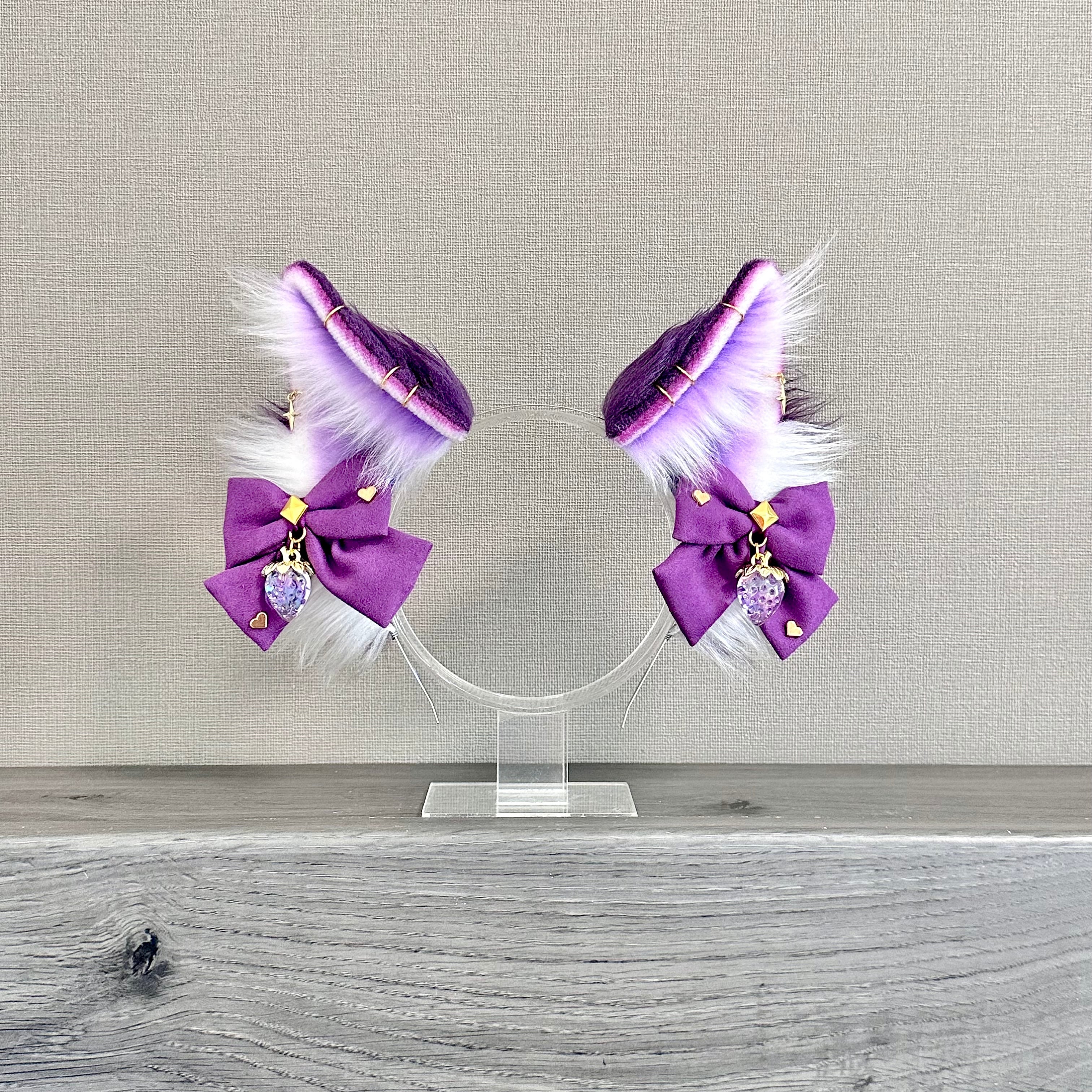 紫キツネ耳カチューシャ | 耳屋さん＊mimiyasan