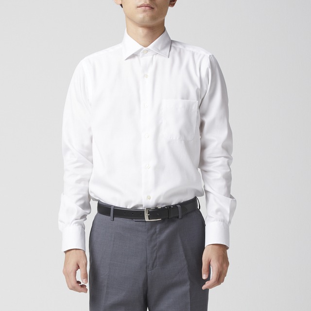 MEN シャツ ビジネスシャツ Yシャツ 40 スリムフィット ホワイト