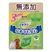 【無添加】[アルコール、プロピレングリコール、パラベン、香料不使用] デオクリーン ノンアルコール除菌 ウェットティッシュ 60枚×3個 [ボディシート]【水分たっぷり/なめても安心/除菌】