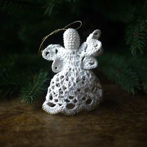 クリスマスの天使　クロッシェオーナメント　ドイツ