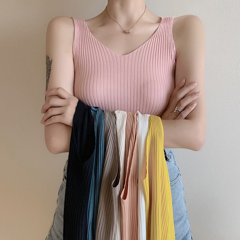 ニットセーター サマー薄手スタイルVネックシャツ 夏物 ハンチェンe7548476416