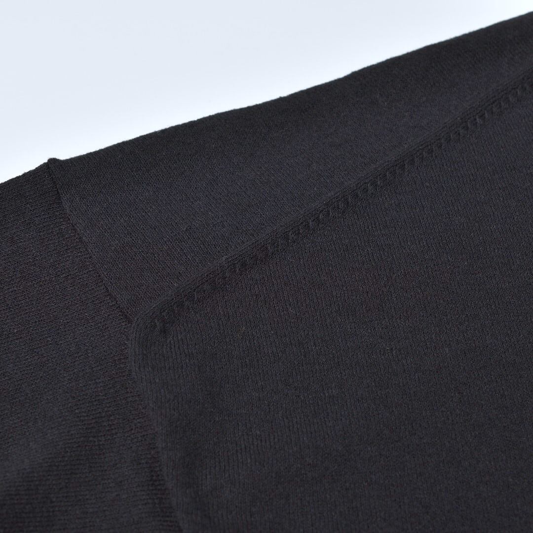 evam eva エヴァムエヴァ コットンラミーカーディガン・ブラック