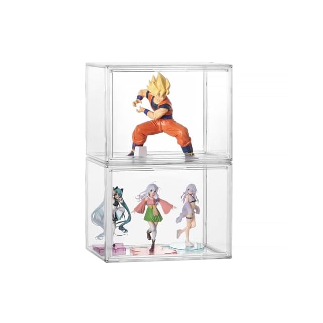 八番屋 フィギュアケース UVカット 透明展示ケース マグネット式扉