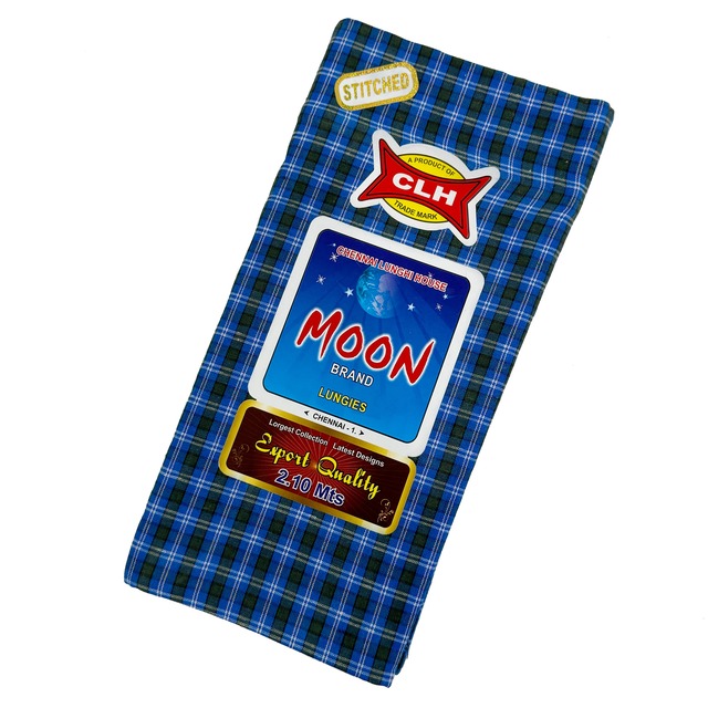 インド産 民族布 腰巻布 ルンギ Lungi 巻きスカート 縫い合わせ済み マドラスチェック 手芸用 108