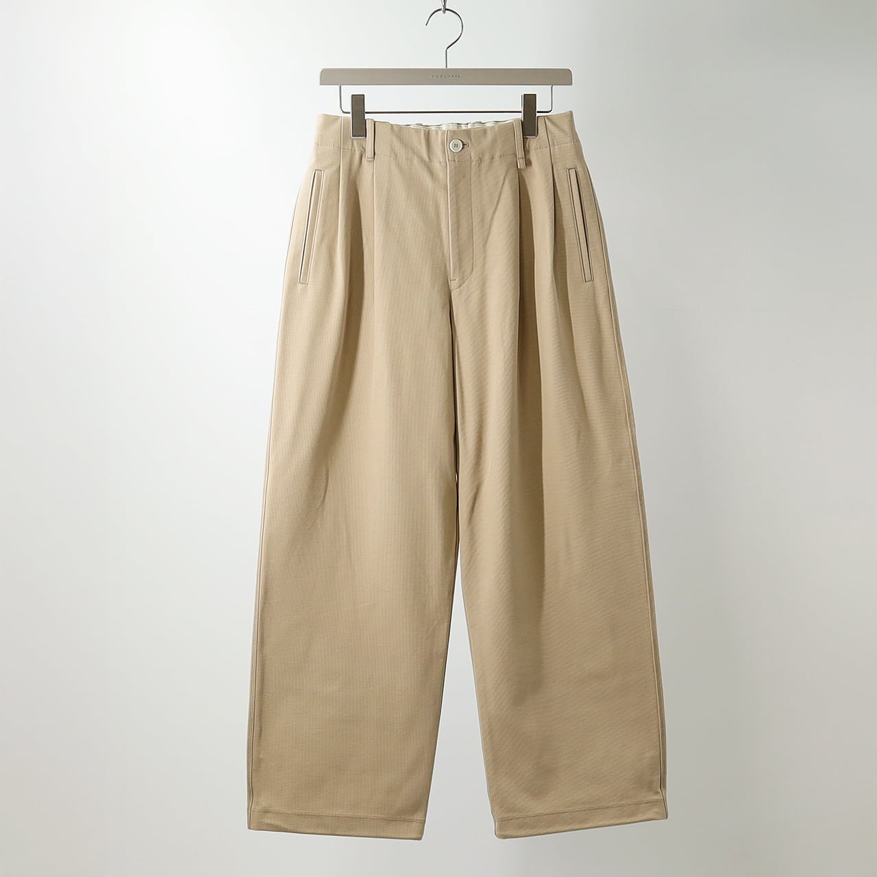 CURLY&Co./KNIT CHINO-CLOTH PANTS (WIDE)
