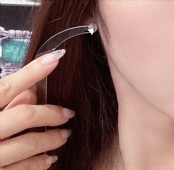K18WG天然ダイヤモンド♡トリリアントカット×ピンクダイヤ添えピアス