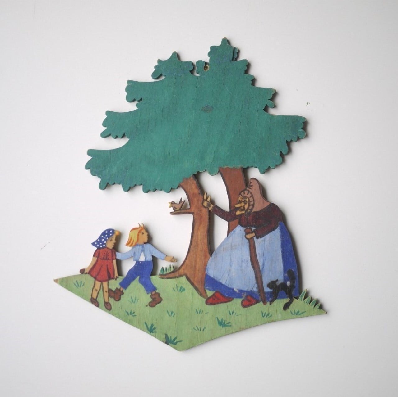 壁飾り板絵 ヘンゼルとグレーテル Märchen-Holzbild