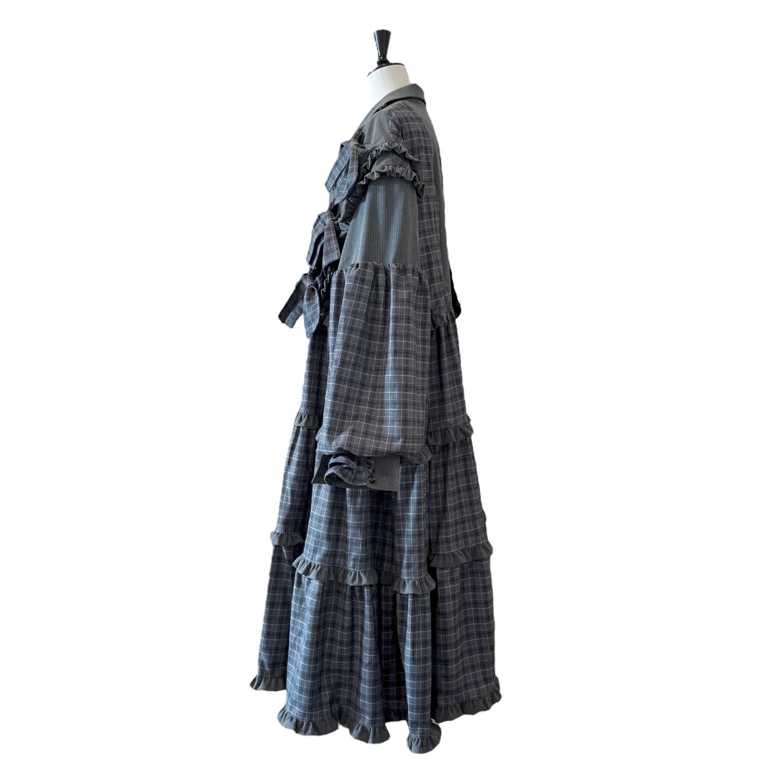 リボンドッキングスーツワンピース GRAY