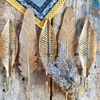 リーフ＆フェザーモチーフのウォールフック