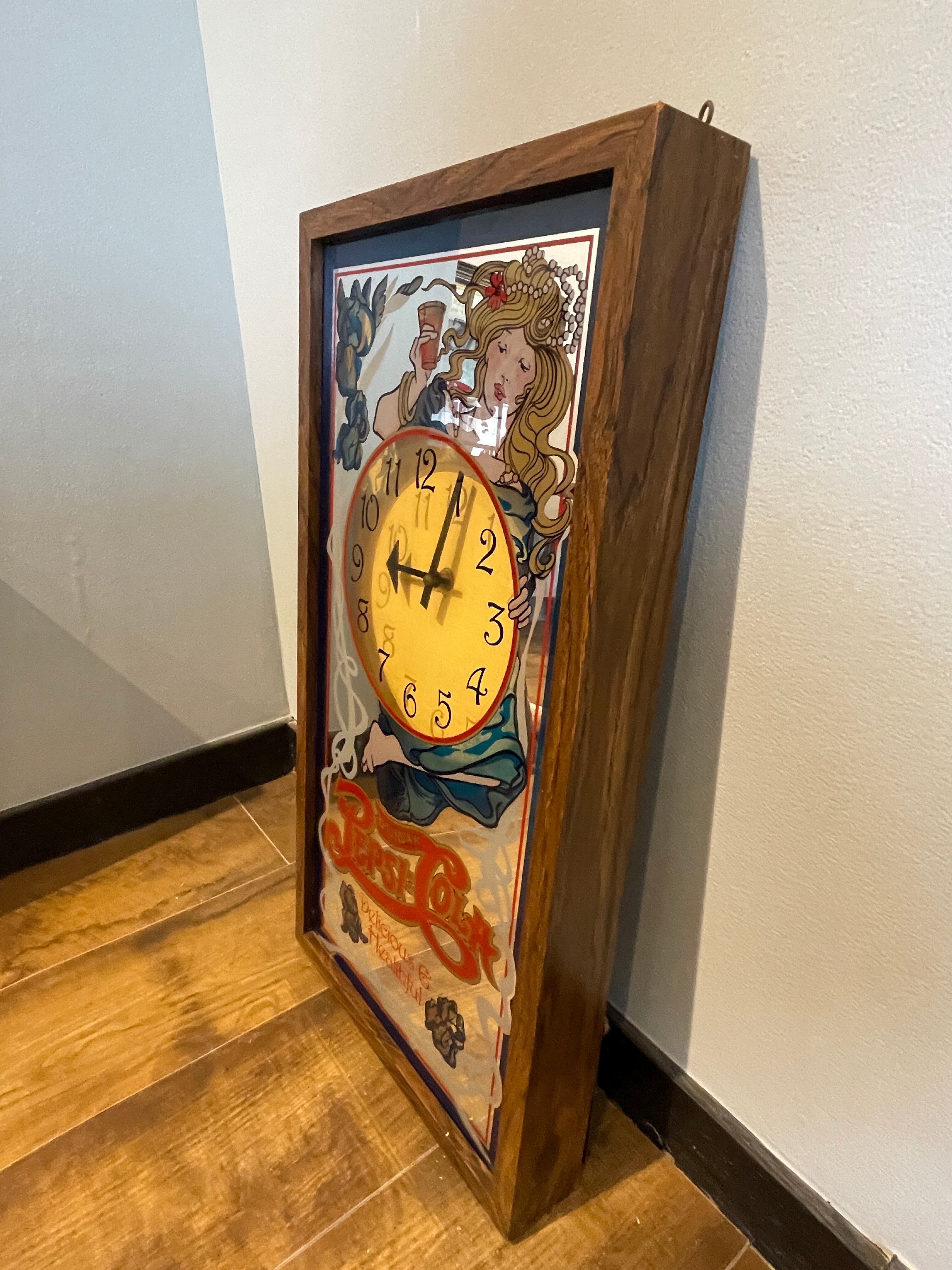 ペプシ 壁掛け時計 pepsi ビンテージ ヴィンテージ アンティーク 木製