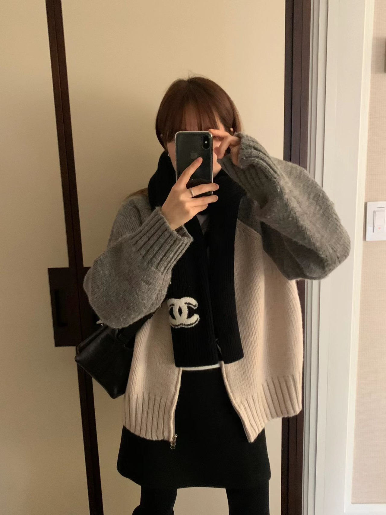 (OUNCE)  peanut raglan zipup cardigan / 2color