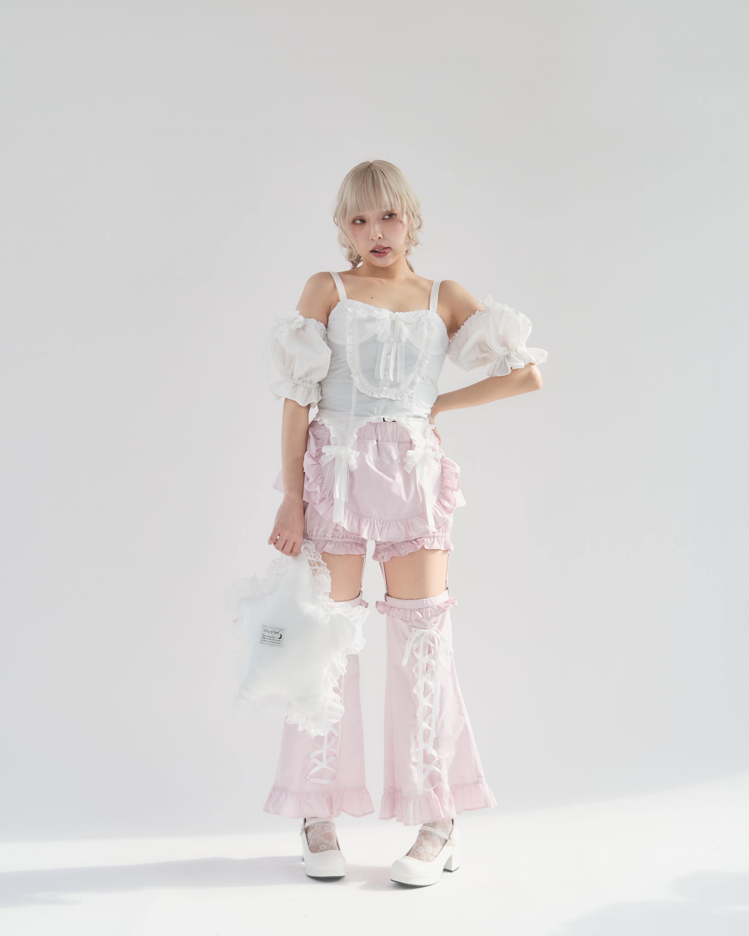 Starry⭐︎バイカラーリボンブラウス | lilLilly official webstore