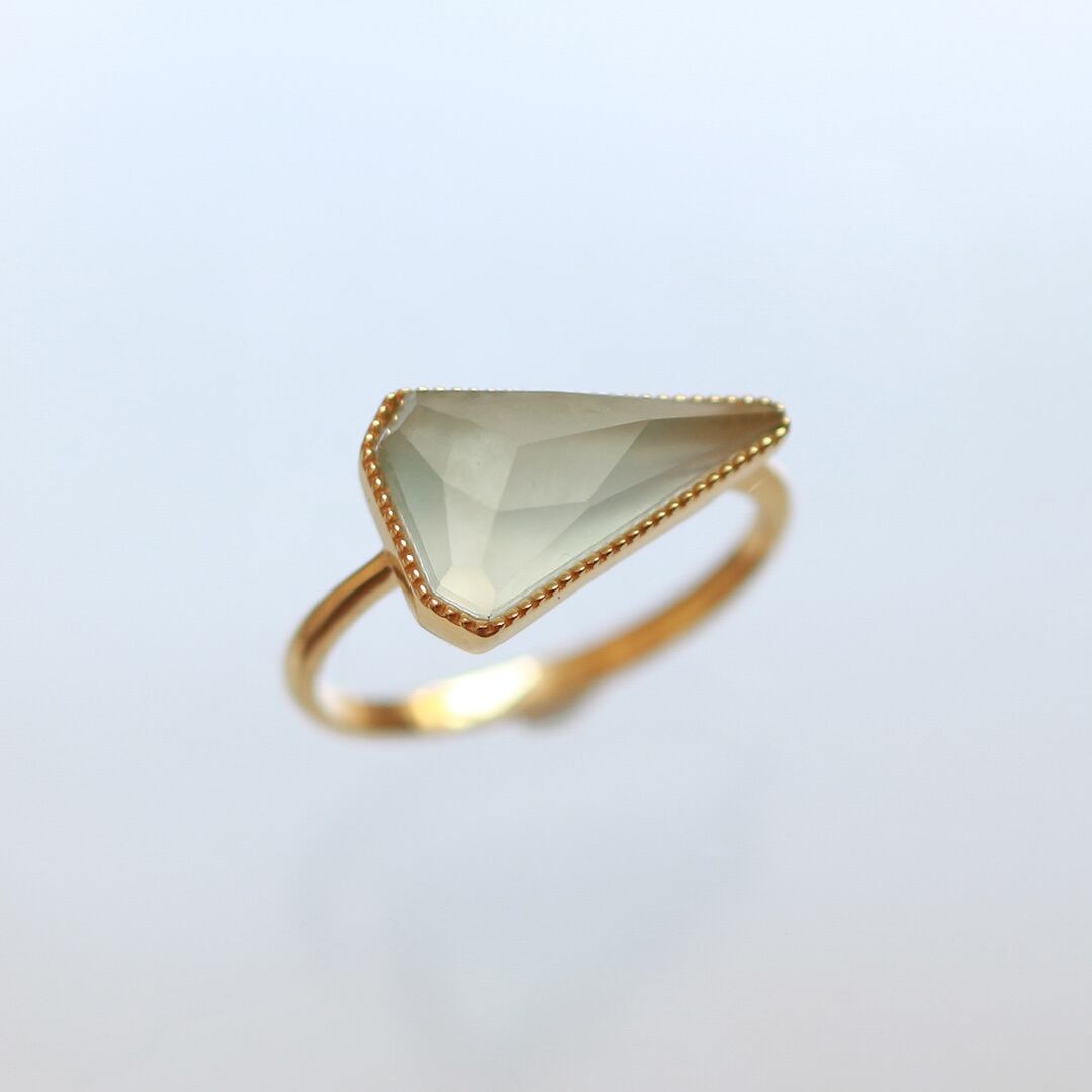 カット翡翠リング lavender facet cut millgrain ring A貨翡翠 カット翡翠リング lavender facet cut millgrain ring A貨翡翠