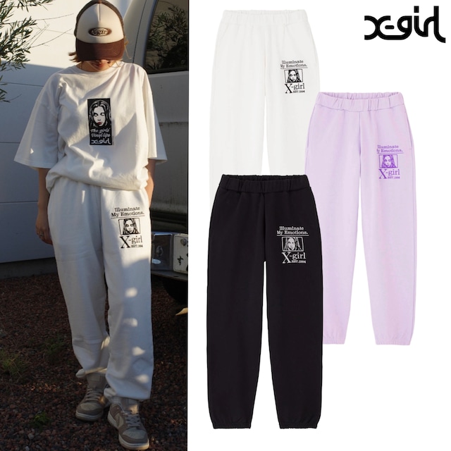 【X-girl】MY EMOTIONS SWEAT PANTS 【エックスガール】