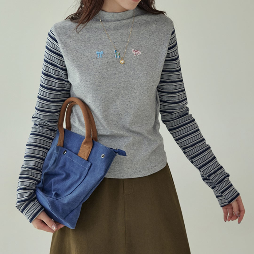embroidered casual pullover