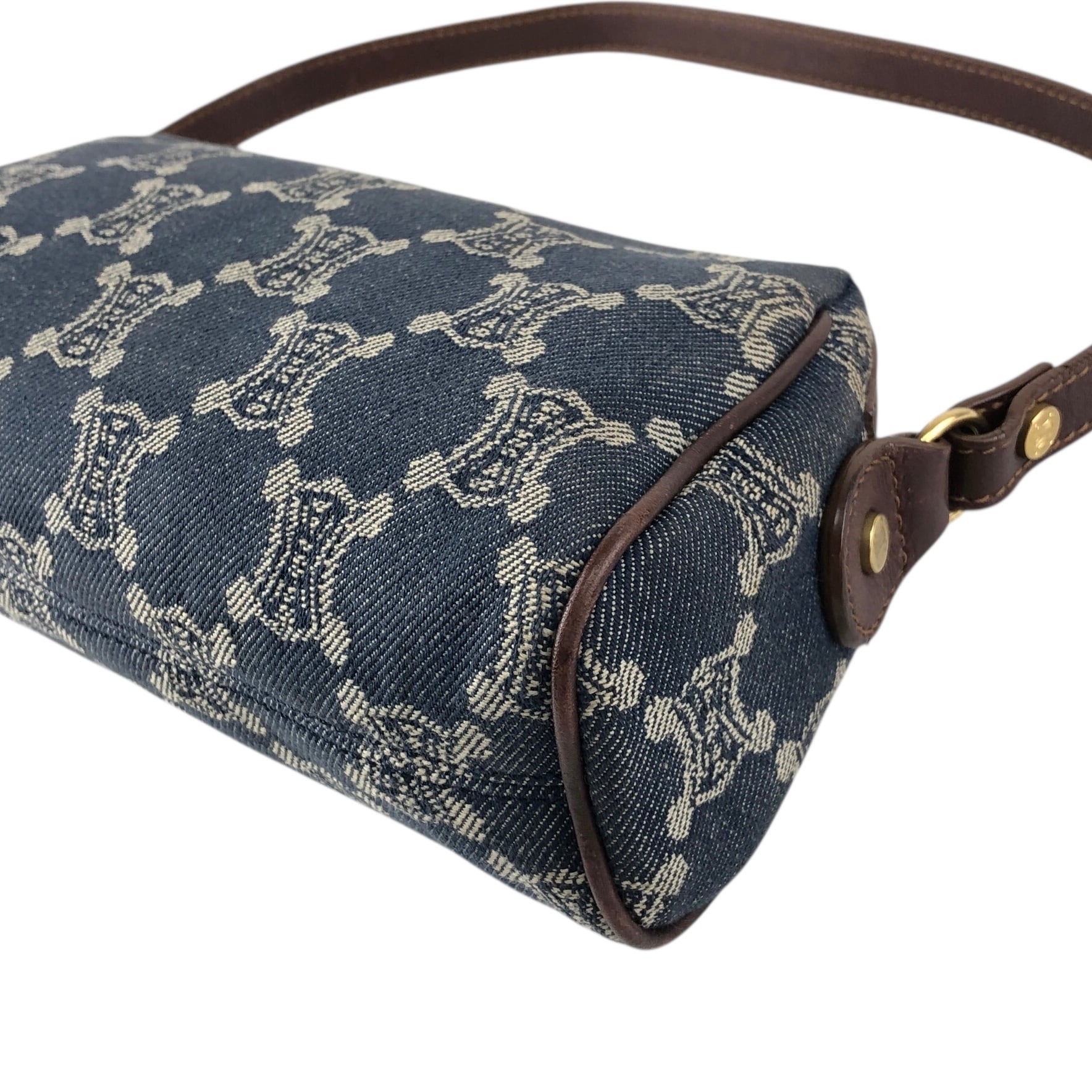 CELINE セリーヌ パリマカダム ハンドバッグ インディゴ デニム