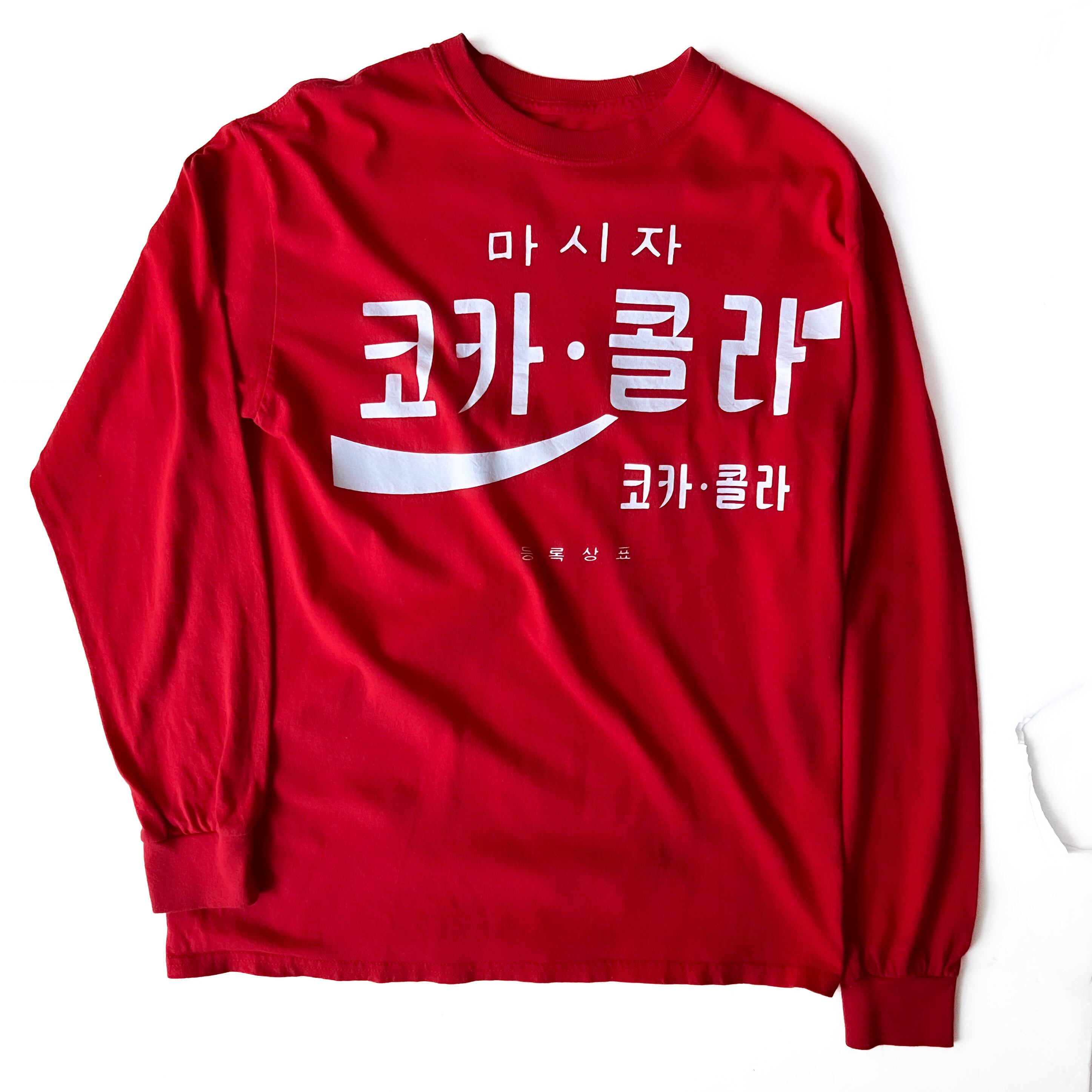 Coca-Cola” ハングル long sleeve T-shirt 企業ロゴ コカコーラ 長袖T ...