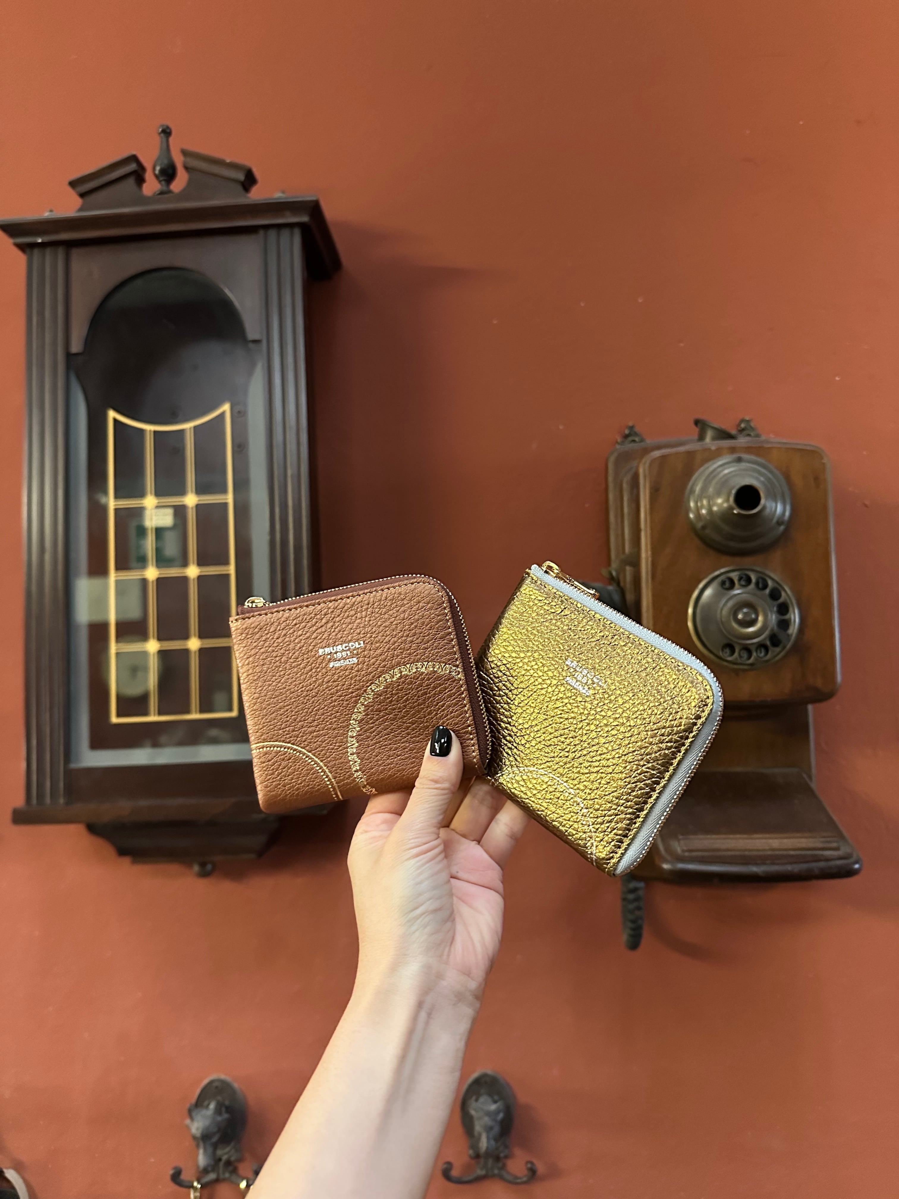 Mini zip wallet/ Gold | Quinta store