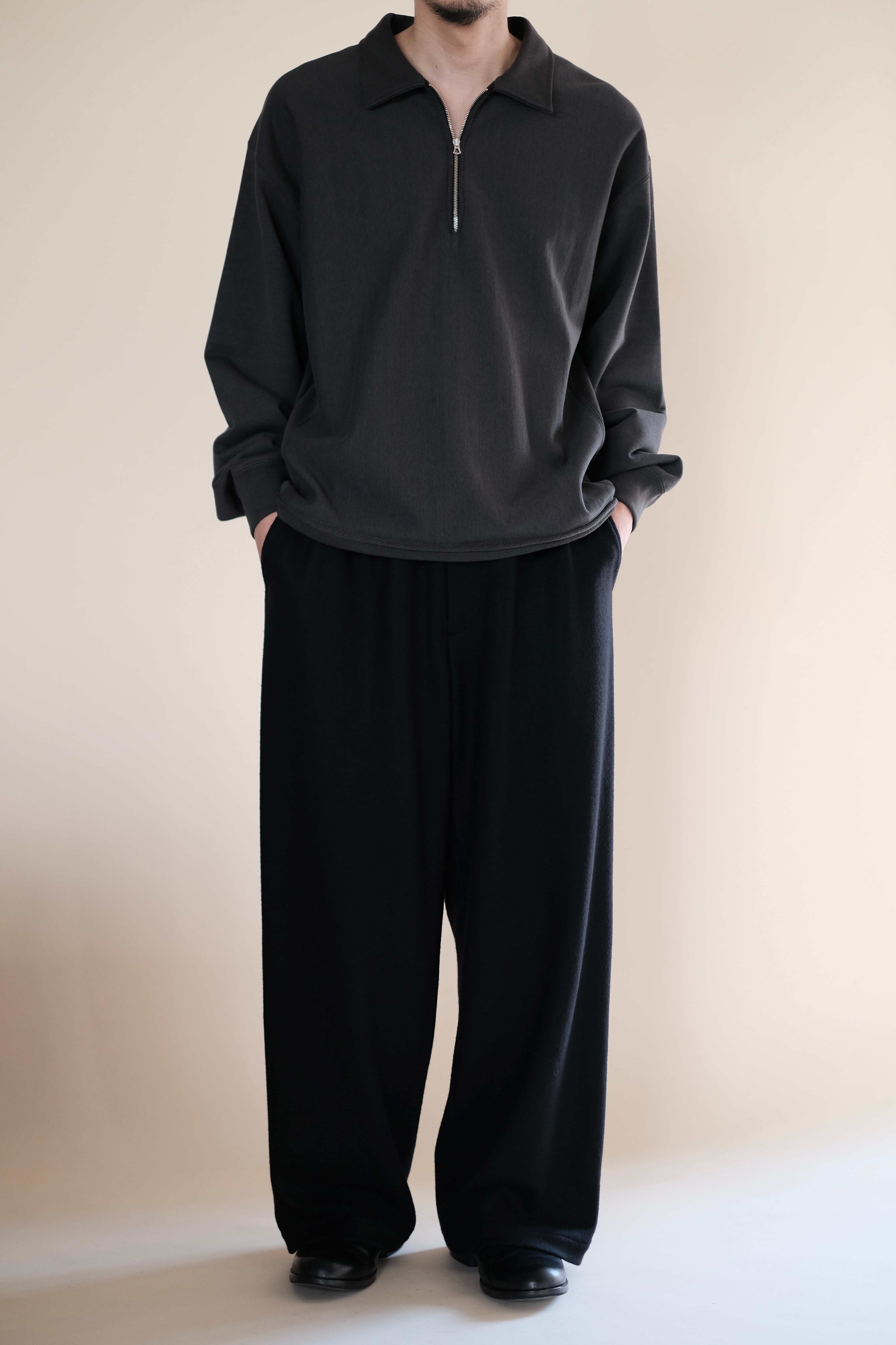 Wool Smooth Flannel Easy Wide Pants サイズ1 5dcccbdbf6e4d71ae05f8eb6613c01