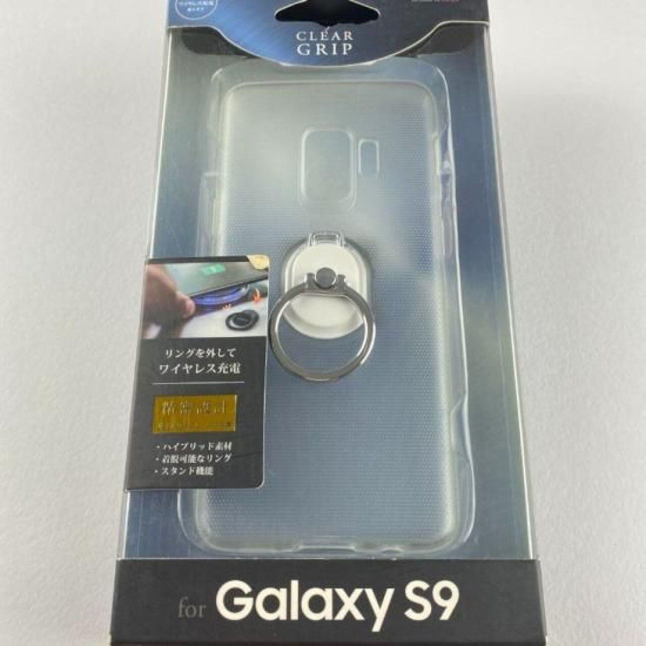 CLEAR GRIP ハードグリップケース Galaxy S9 リング付き Qi対応 クリア