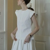 Épure Blanc Frill Top F0644
