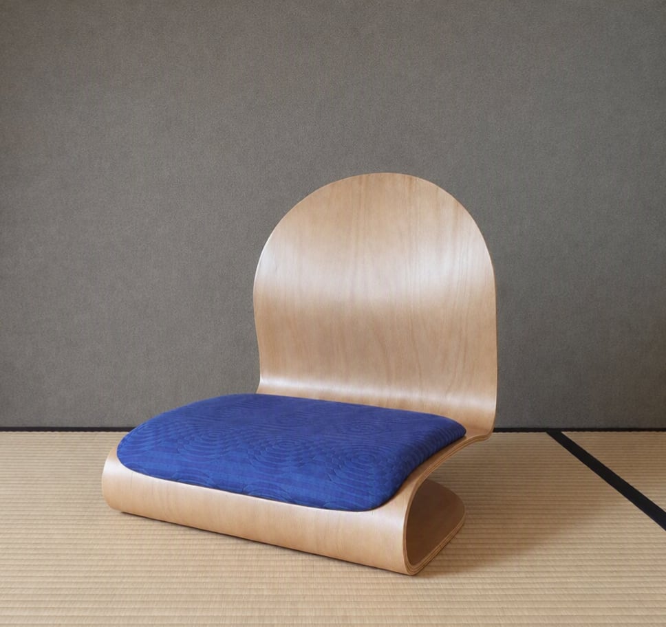 Tatami Chair by Verner Panton (Natural body / Maharam, Optik)