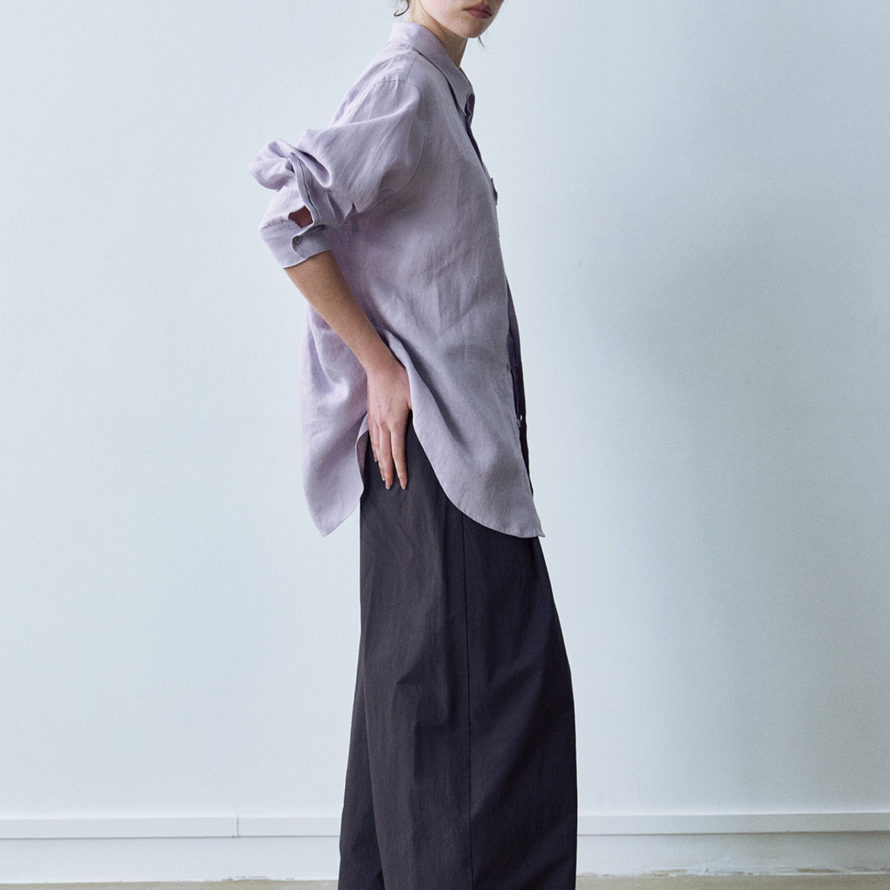 Relaxed Linen Shirt　T6188