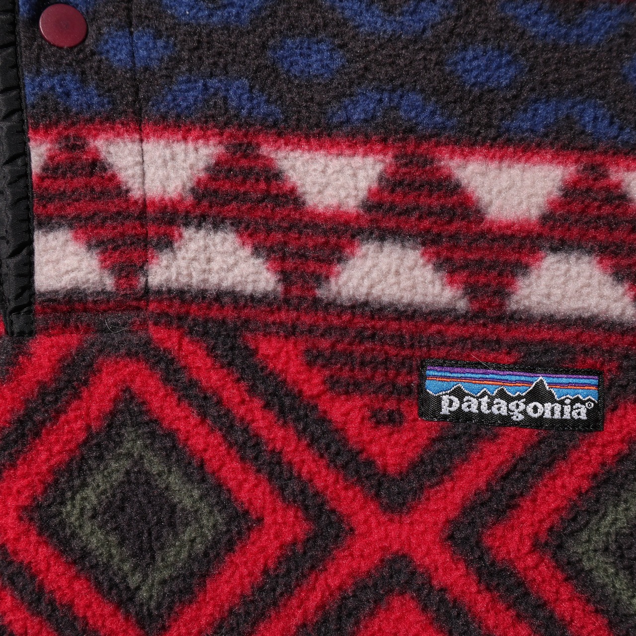 美品 L 96年 USA 総柄 Saltillo Red サルティーヨ LW Printed Synchilla Snap-T シンチラスナップT Patagonia パタゴニア ネイティブ柄