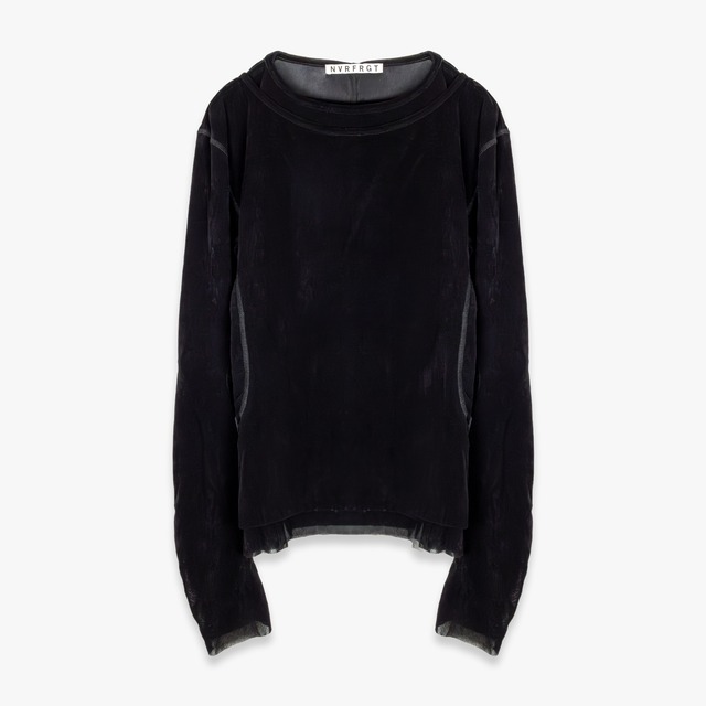 NVRFRGT 26SS DOUBLE LAYERED LONG SLEEVE T-SHIRT (BLACK)
