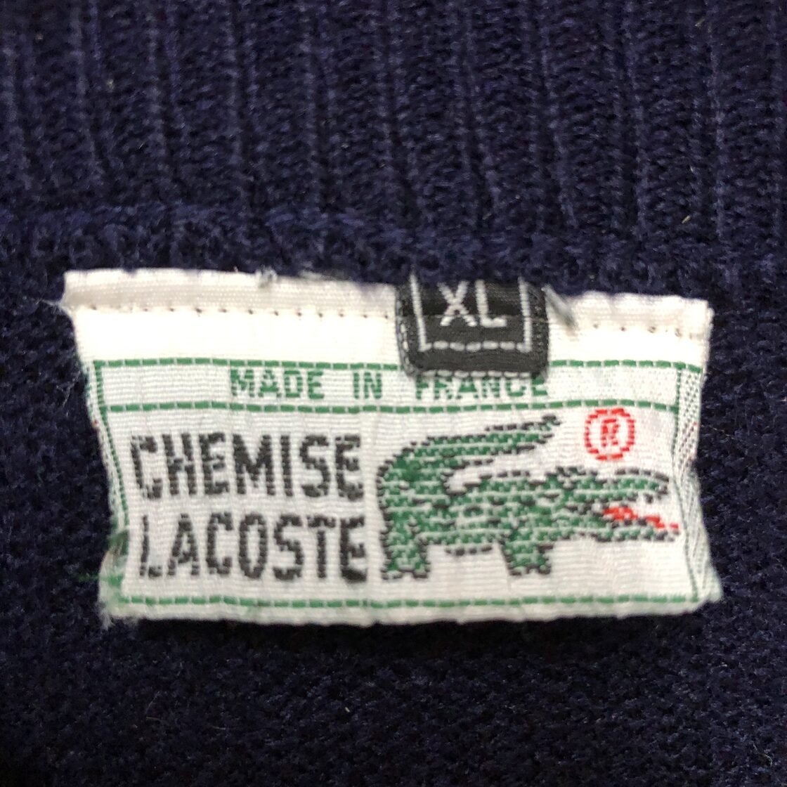 ☆フランス製 70s VINTAGE LACOSTE ニット セーター メンズLサイズ 