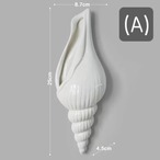 壁掛け花瓶 貝殻 ホワイト 陶器 ウォールベース 巻貝 コンク シェル インテリア 花器 壁面装飾 マリン 海 ナチュラル モダン
