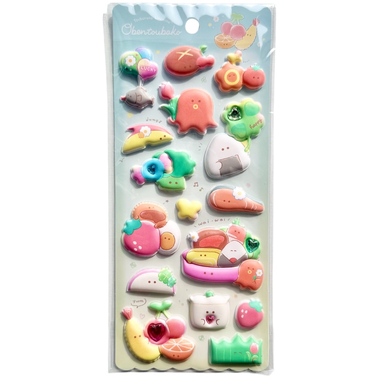 つぶらな瞳のぷくぷくシール お弁当 | Jewelie