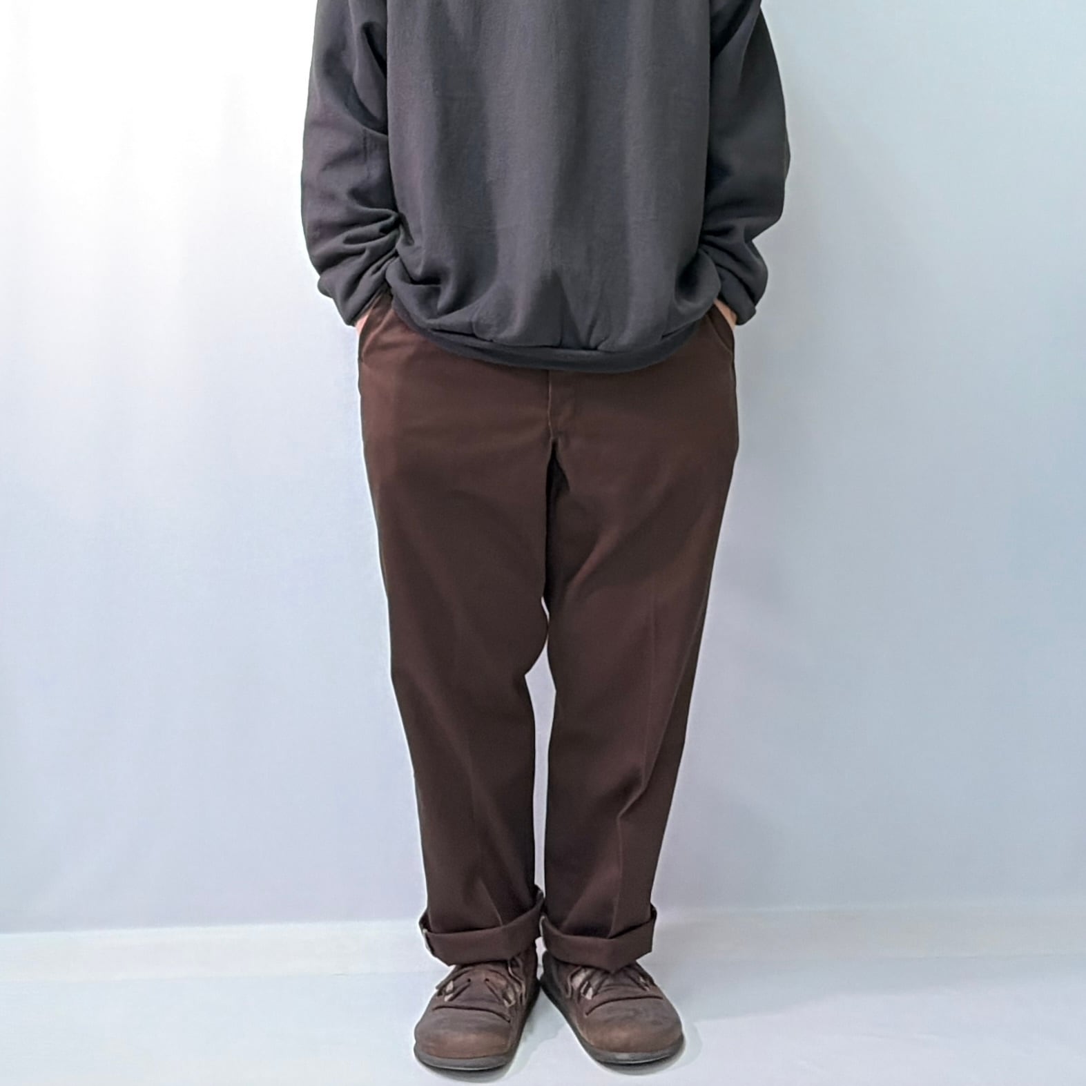 80s 90s DICKIES ディッキーズ USA製 874 ワーク パンツ W34 L29 茶色