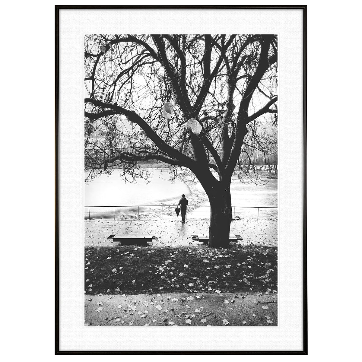 Allposters モノクロ 写真 額付き 73cm×73cm インテリア ロングポストカード入りフレーム モノクロ写真 子供 壁掛け 額縁