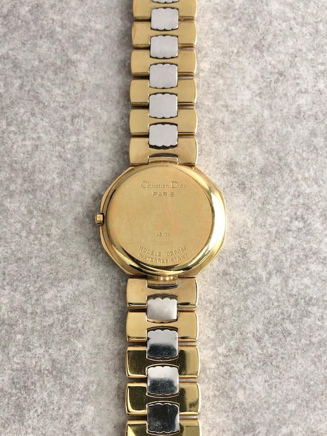 Christian Dior クリスチャン ディオール オクタゴン 腕時計 ゴールド ステンレススチール 45134 vintage ヴィンテージ オールド nf8ywj