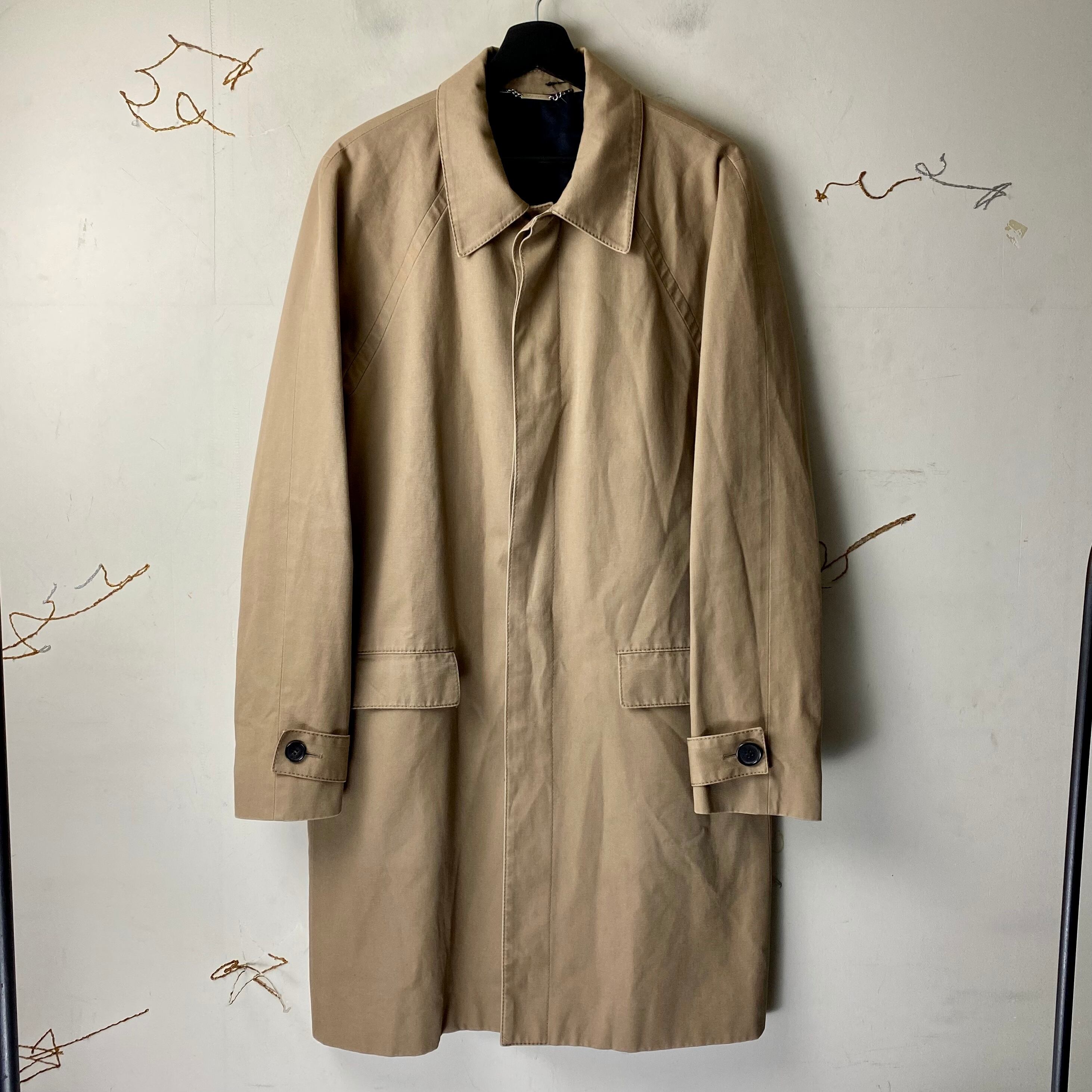 DIOR HOMME by Hedi Slimane cotton balmacaan coat | NOIR ONLINE