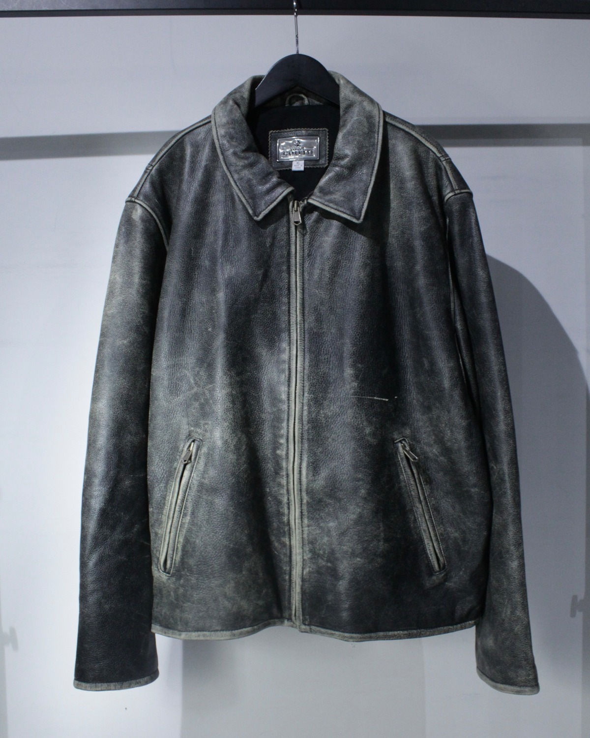 【Caka BLACK】Beautiful Aging Vintage Zip Up Leather Jacket | Caka(カカ）下北沢 ...